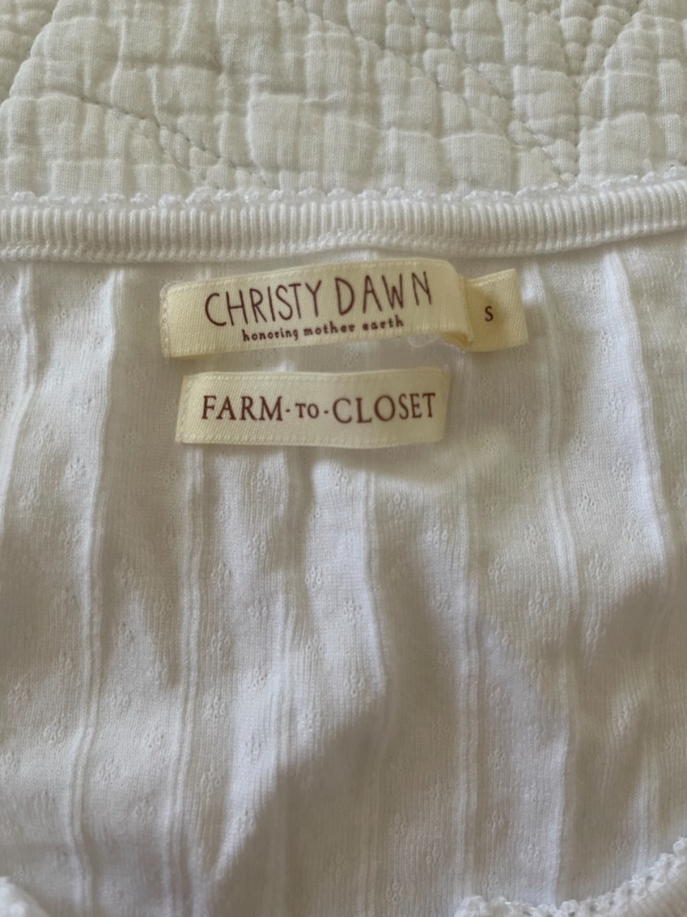 Christy Dawn Bridget Tee in Ivory Size S - Picture 6 of 8